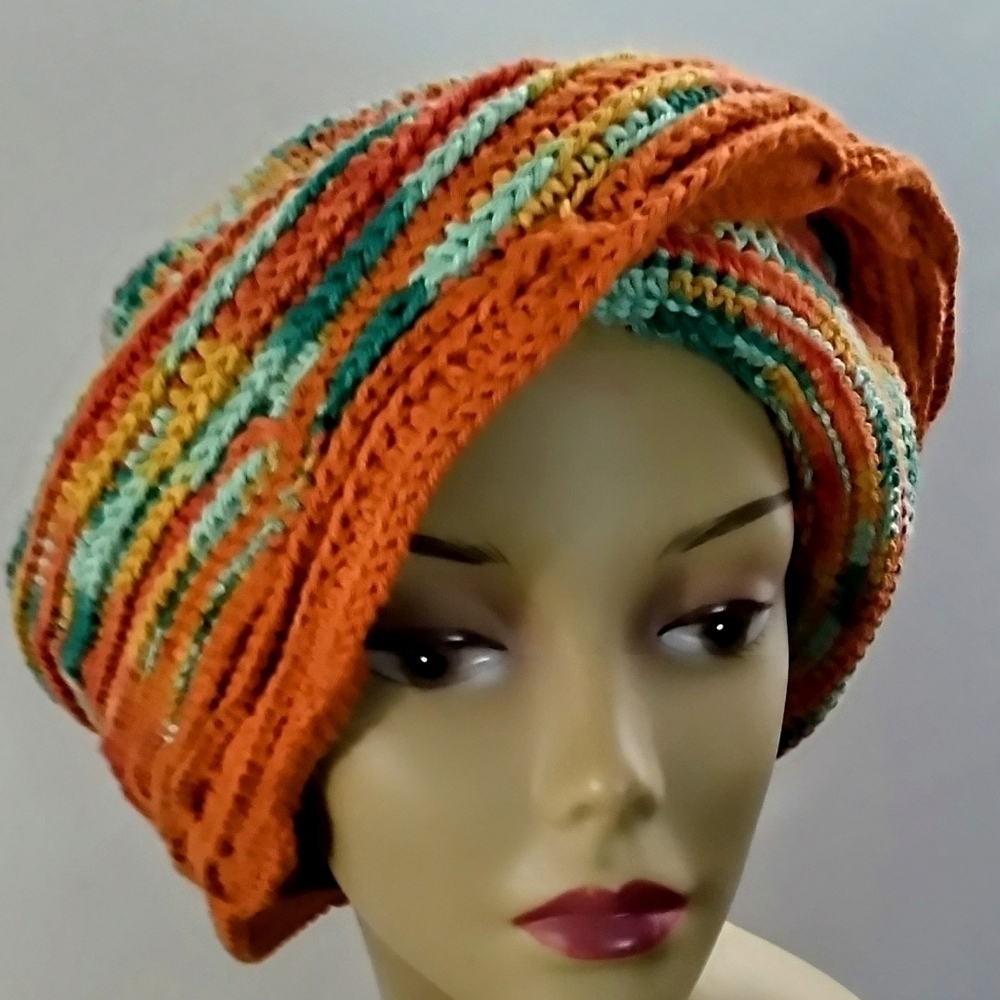 NWT Versatile Embossed Crochet Fedora With An Adjustable Drawstring. - Picture 11 of 12
